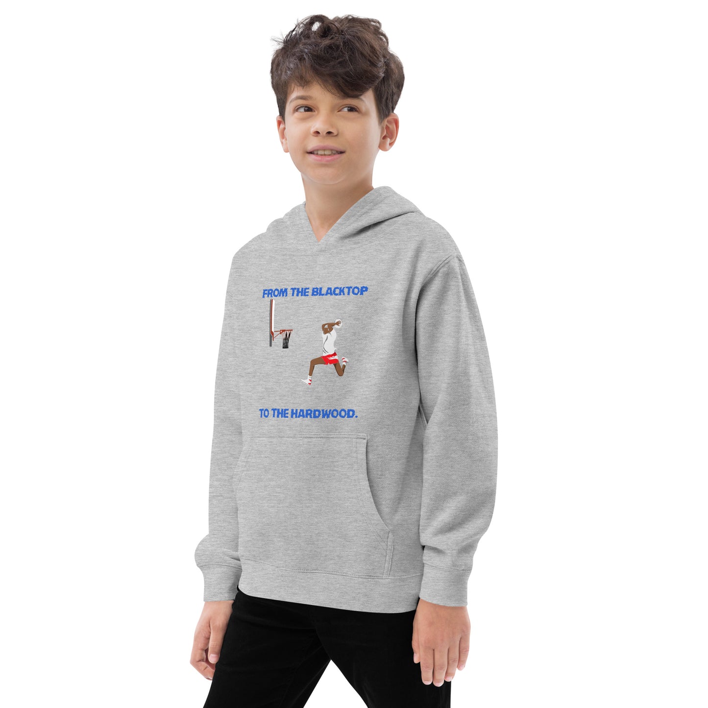 From The Blacktop To The Hardwood Kids Hoodie