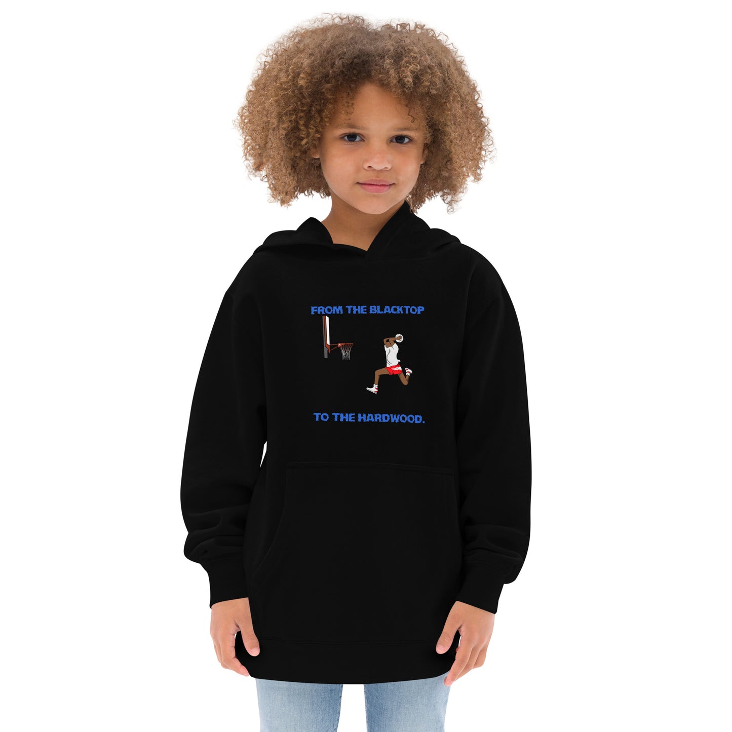 From The Blacktop To The Hardwood Kids Hoodie