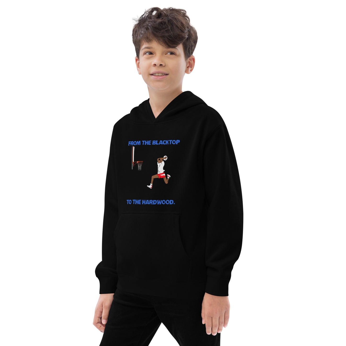 From The Blacktop To The Hardwood Kids Hoodie