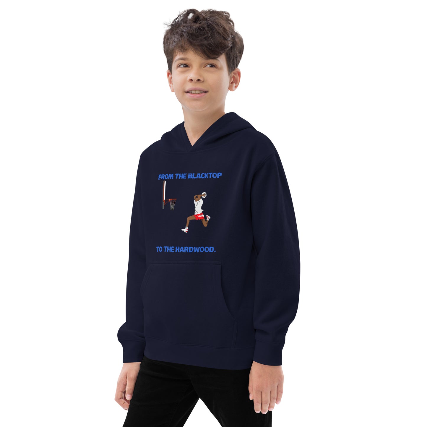 From The Blacktop To The Hardwood Kids Hoodie