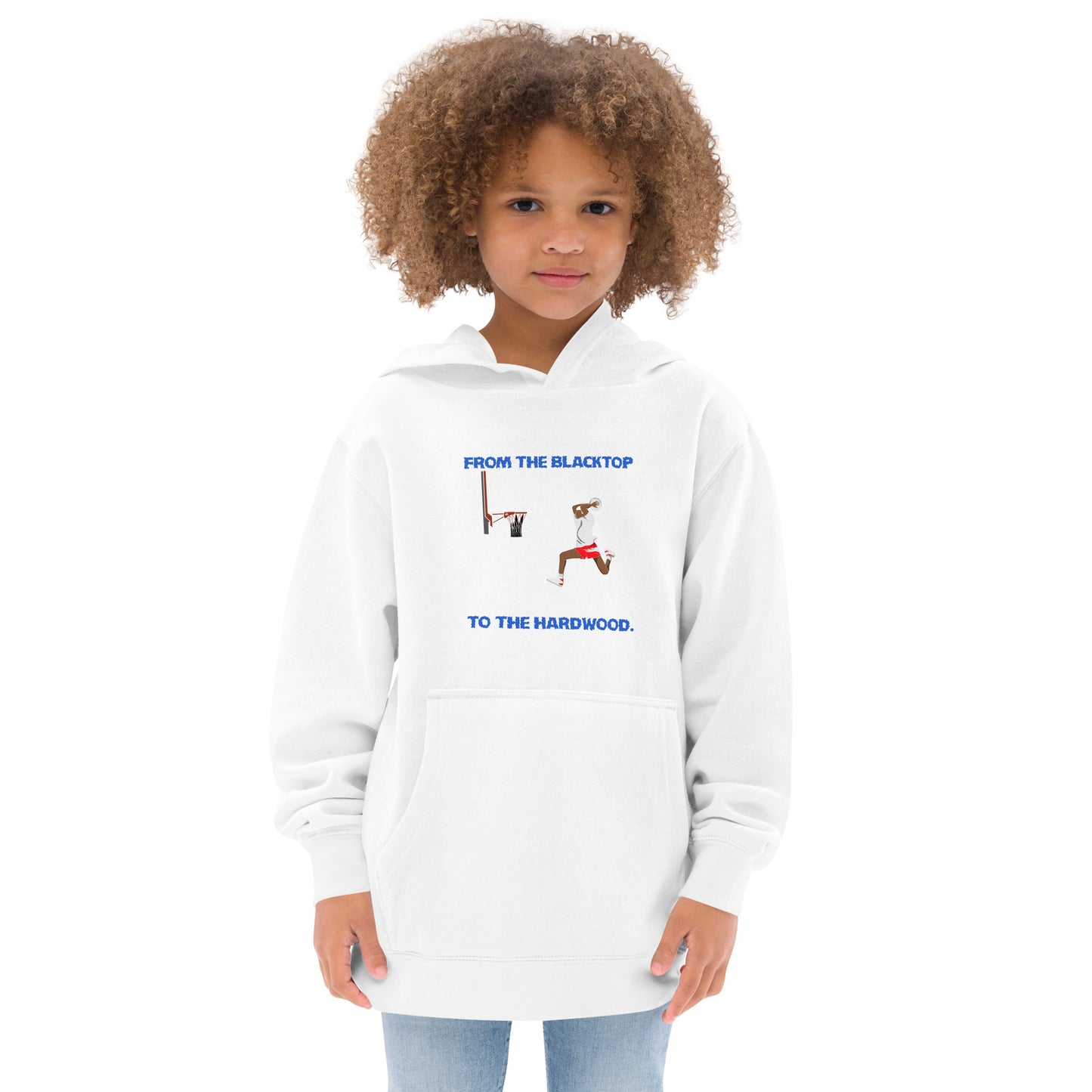 From The Blacktop To The Hardwood Kids Hoodie