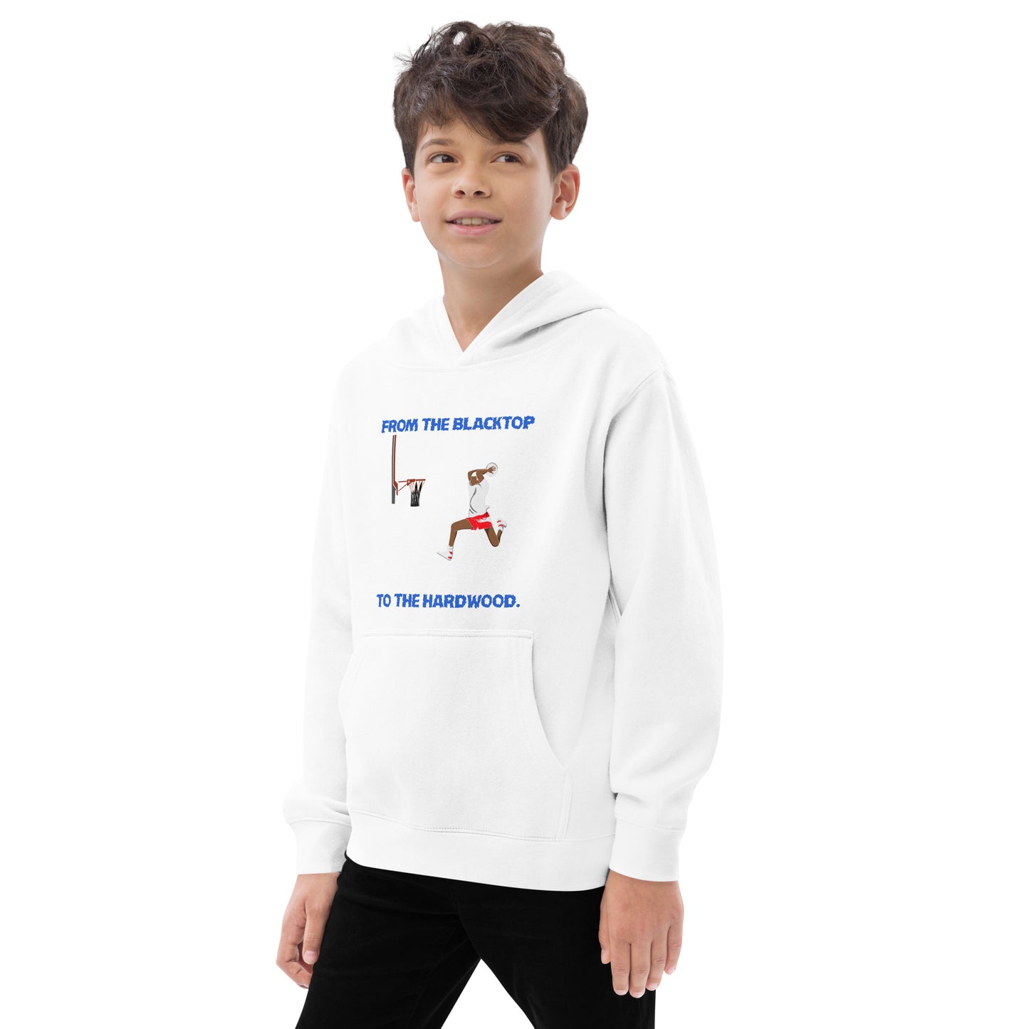 From The Blacktop To The Hardwood Kids Hoodie