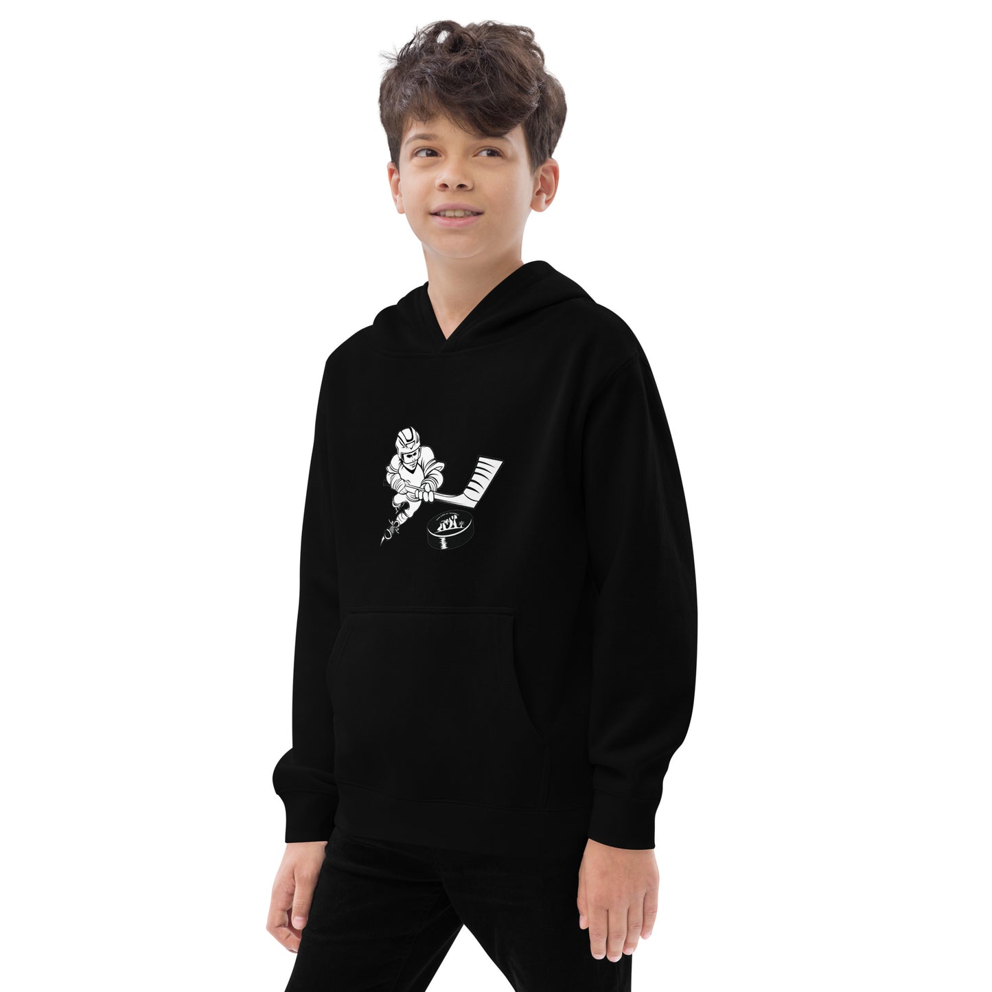 Hockey Kids Hoodie (Black and White)