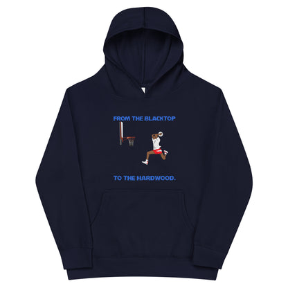 From The Blacktop To The Hardwood Kids Hoodie