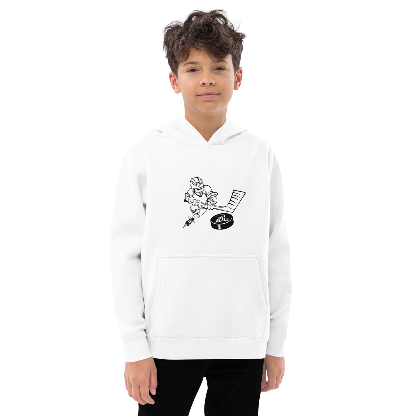 Hockey Kids Hoodie (Black and White)